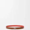 Reversible Anagram Bombé Belt in Smooth Calfskin