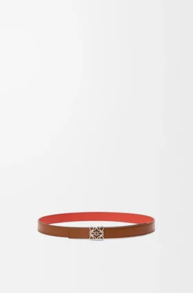 Reversible Anagram Bombé Belt in Smooth Calfskin
