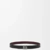 Reversible Anagram Bombé Belt in Smooth Calfskin