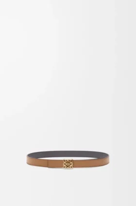 Reversible Anagram Bombé Belt in Smooth Calfskin