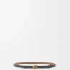 Reversible Anagram Bombé Belt in Smooth Calfskin