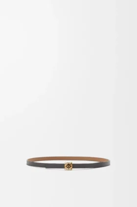 Reversible Anagram Bombé Belt in Smooth Calfskin