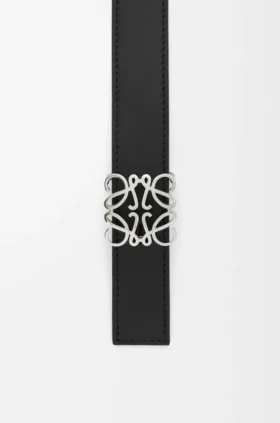 Reversible Anagram Bombé Belt in Smooth Calfskin