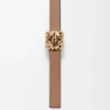 Reversible Anagram Bombé Belt in Smooth Calfskin
