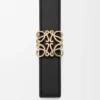 Reversible Anagram Bombé Belt in Smooth Calfskin