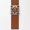 Reversible Anagram Bombé Belt in Smooth Calfskin