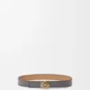 Reversible Anagram Bombé Belt in Smooth Calfskin