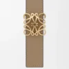 Reversible Anagram Bombé Belt in Smooth Calfskin