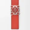 Reversible Anagram Bombé Belt in Smooth Calfskin