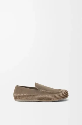 Rio Loafer in Suede and Raffia