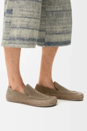 Rio Loafer in Suede and Raffia