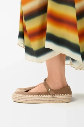 Rio Mary-Jane in Suede and Raffia Rio Mary-Jane in Suede and Raffia