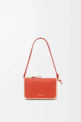 Rio Pouch in Classic Calfskin and Raffia
