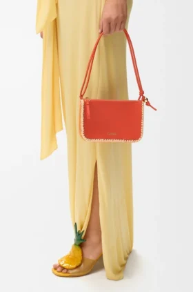 Rio Pouch in Classic Calfskin and Raffia