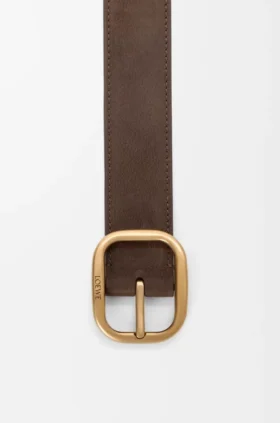 Rounded Soft Belt in Nubuck