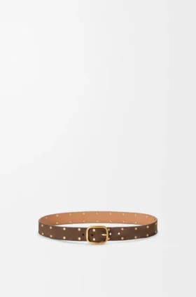 Rounded Soft Belt in Suede Calfskin