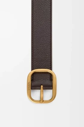 Rounded Soft Belt in Supple Grained Calfskin