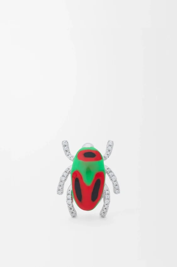 Scarabeo Brooch in Sterling Silver and Enamel Scarabeo Brooch in Sterling Silver and Enamel