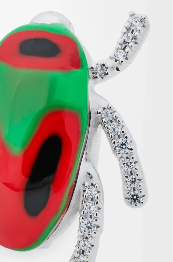 Scarabeo Brooch in Sterling Silver and Enamel Scarabeo Brooch in Sterling Silver and Enamel