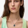 Scarabeo Necklace in Sterling Silver, Enamel and Crystal Scarabeo Necklace in Sterling Silver, Enamel and Crystal
