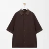 Short Sleeve Shirt in Cotton and Linen