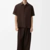 Short Sleeve Shirt in Cotton and Linen