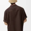 Short Sleeve Shirt in Cotton and Linen