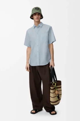 Short Sleeve Shirt in Cotton Blend