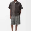 Short Sleeve Shirt in Nappa Lambskin