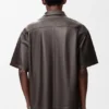 Short Sleeve Shirt in Nappa Lambskin