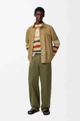 Short Sleeve Shirt in Suede Goatskin