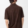 Short Sleeve Shirt in Suede Goatskin