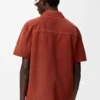 Short Sleeve Shirt in Suede Goatskin