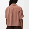 Short Sleeve Shirt in Suede Goatskin Short Sleeve Shirt in Suede Goatskin