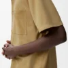 Short Sleeve Shirt in Suede Goatskin
