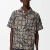 Short Sleeve Shirt in Terry Cotton Jacquard