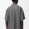 Short Sleeve Shirt in Viscose and Linen Blend