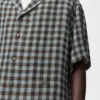 Short Sleeve Shirt in Viscose and Linen Blend