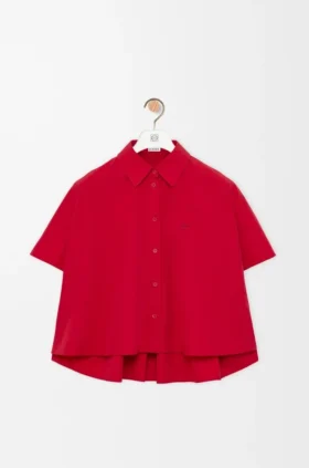 Short Sleeve Trapeze Shirt in Cotton