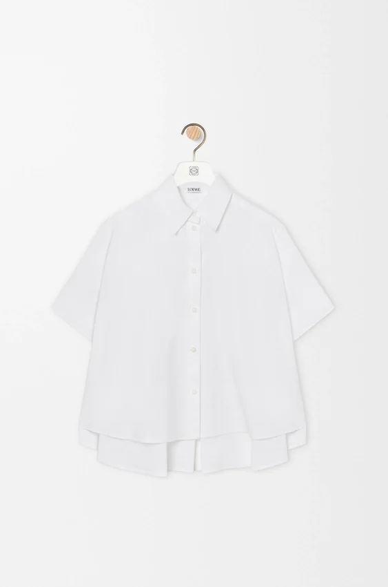 Short Sleeve Trapeze Shirt in Cotton Short Sleeve Trapeze Shirt in Cotton