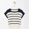 Sleeveless Sweater in Cotton and Wool