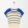 Sleeveless Sweater in Cotton and Wool