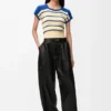 Sleeveless Sweater in Cotton and Wool