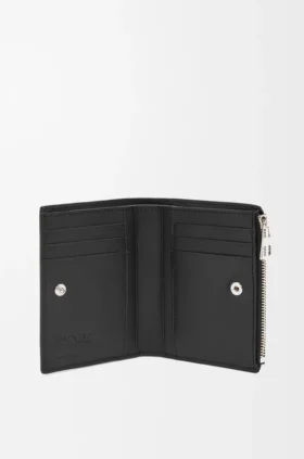 Slim Compact Wallet in Soft Grained Calfskin