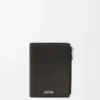 Slim Compact Wallet in Textured Classic Calfskin