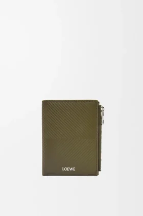 Slim Compact Wallet in Textured Classic Calfskin