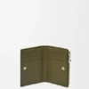 Slim Compact Wallet in Textured Classic Calfskin