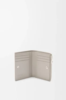 Slim Compact Wallet in Textured Classic Calfskin
