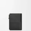 Slim Compact Wallet in Textured Classic Calfskin