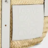 Small Basket Bag in Palm Leaf and Calfskin